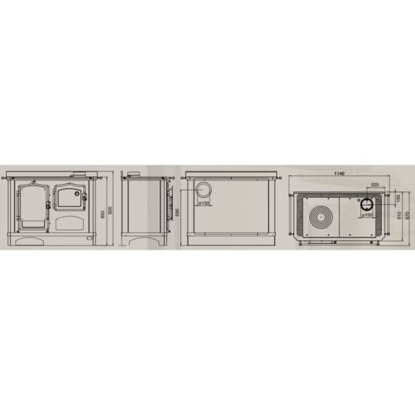 LINCAR Deneris Holzofen – 9 kW