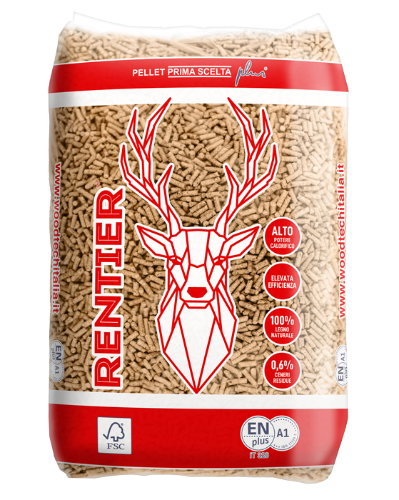 RENTIER Holzpellets – Palette mit 70 Säcken à 15 kg
